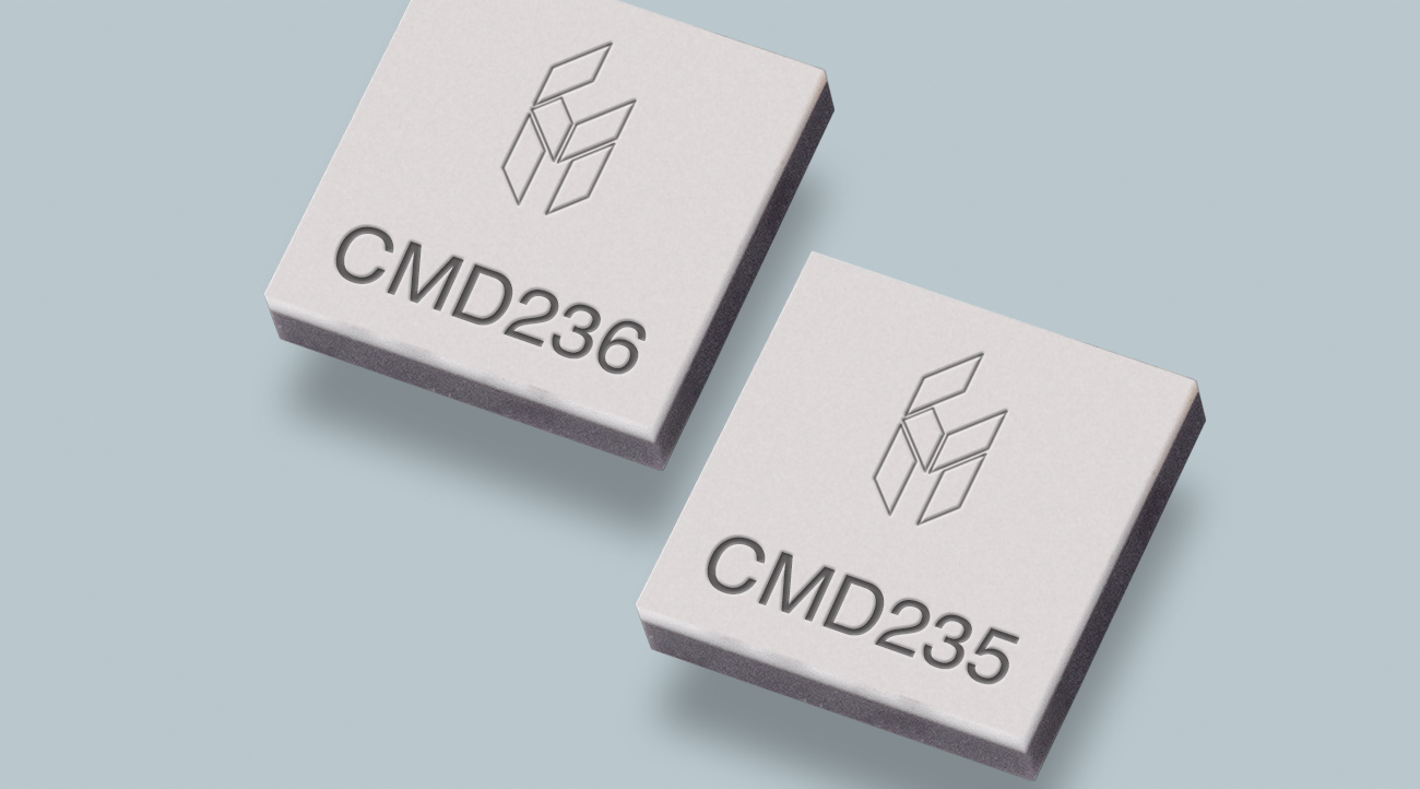 CUSTOM MMIC新型寬帶無反射GaAs MMIC開關覆蓋DC-18 GHz頻率  即CMD235C4和CMD236C4