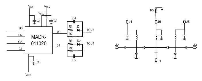 MASW-011052 HMIC?硅PIN二極管SP2T開關(guān)2-18GHz